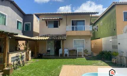 Alugo Temporada Casa Dúplex Cond. Arembepe Aquaville 4/4 -3 Suítes, Piscina Garagem, Varanda