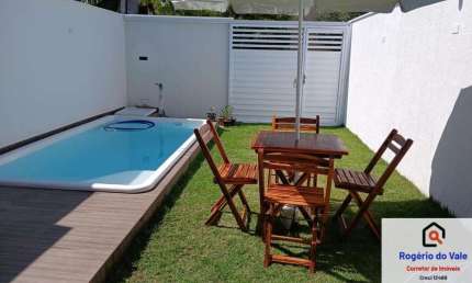 Casas Térrea 2/4 Suíte, Piscina, Suíte, Garagem, Condomínio Portal de Arembepe - Com Escritura - Financia