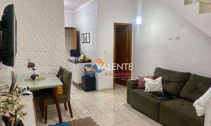 Sobrado com 2 dormitórios à venda, 59 m² por R$ 300.000,00 - Tupi - Praia Grande/SP
