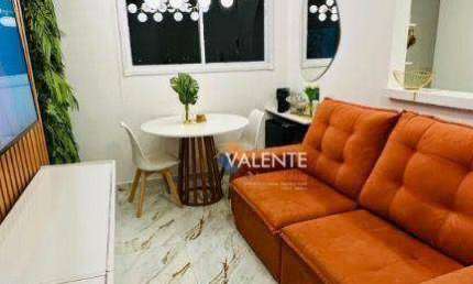 Apartamento com 2 dormitórios à venda, 46 m² por R$ 320.000,00 - Areia Branca - Santos/SP