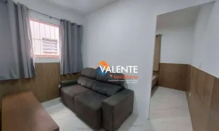Apartamento mobiliado com 1 dormitório para alugar, 30 m² por r$ 1.600/mês - tupi - praia grande/sp