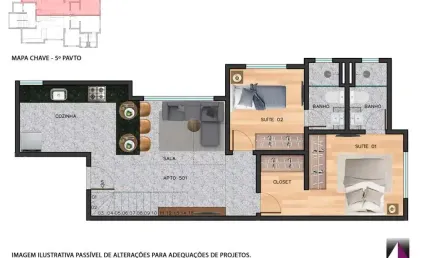 Cobertura à venda no ed. martinho campos com 2 quartos e 121m²