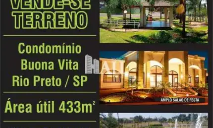 Terreno de Condomínio, Parque Residencial Buona Vita, São José do Rio Preto - R$ 312 mil, Cod: 13700