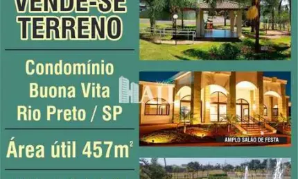 Terreno de condomínio, parque residencial buona vita, são josé do rio preto - r$ 330 mil, cod: 13702