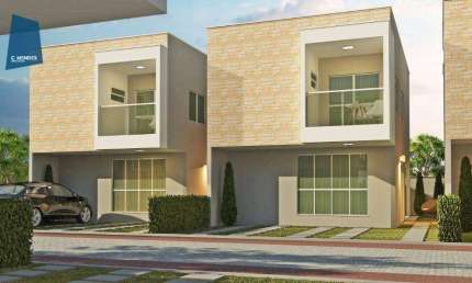 Casa Duplex com 3 dormitórios à venda, 105 m² por R$ 480.000 - Lt Parque Itoupava - Eusébio/CE
