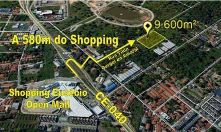 Terreno à venda, 9600 m² por R$ 6.500.000,00 - Guaribas - Eusébio/CE