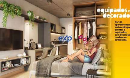 Apartamento com 1 quarto à venda na Rua Rockefeller, 476, Rebouças, Curitiba por R$ 260.000