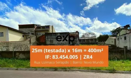 Terreno à venda na Lizímaco Serapião, 137, Novo Mundo, Curitiba por R$ 690.000