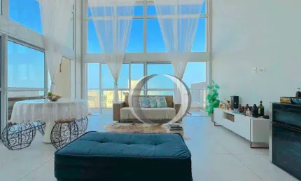 Apto duplex, vista mar, pé direito vazado, um espetáculo!