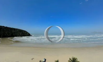 Frente mar com vista única, piscina, espaço gourmet e amplo terraço