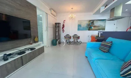 Guarujá pitangueiras, apartamento todo reformado com varanda goumert.