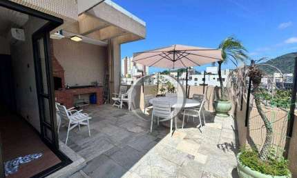 cobertura enseada guaruja 3 quartos sendo 1 suite ,sala para 2 ambientes com espaço gourmet, reformada