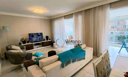 Apartamento com 3 suítes, 300 metros da praia, lazer, 2 vagas de garagem
