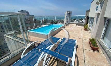 Cobertura duplex com 3 quartos sendo1 suíte e vista para o mar na praia da Enseada