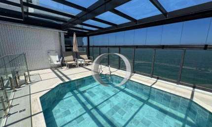 Espetacular cobertura duplex com lazer privativo e linda vista para o mar
