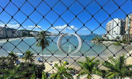 Apartamento frente mar com varanda gourmet, 3 quartos, 2 vagas à venda, 120 m² por R$ 1.700.000 - Astúrias - Guarujá/SP