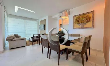 Apartamento com 3 suítes, vista para o mar, varanda gourmet, 2 vagas à venda, 127 m² por R$ 950.000 - Enseada - Guarujá/SP