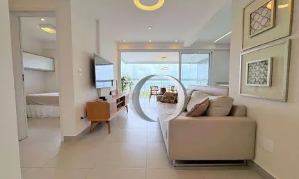 Beach club enseada - apartamento com vista total para o mar, 2 quartos, sendo 1 suíte à venda, 64 m² por r$ 1.050.000 - enseada - guarujá/sp