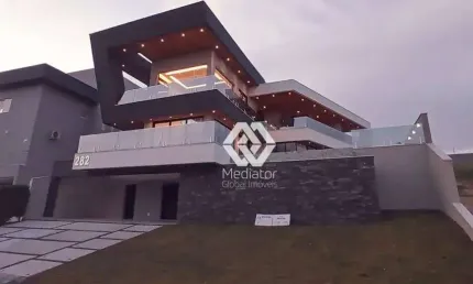 Sobrado de luxo com 5 dormitórios à venda, 600 m² por r$ 6.900.000 - reserva do paratehy sul - são josé dos campos/sp