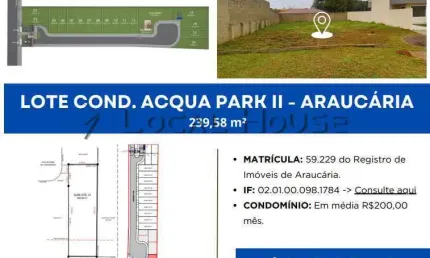 Terreno à venda em Araucária, Capela Velha, 239,58m²