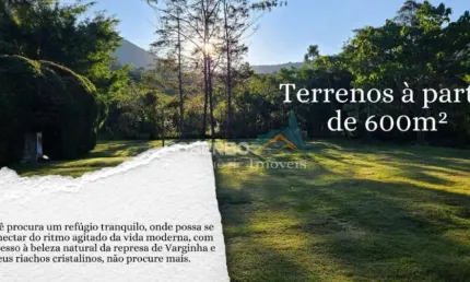 Terreno 1168 m2, Semiplano, com Muito Verde ao Redor, Varginha, Albuquerque, Teresópolis