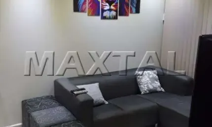 Apartamento de 53m², 2 dormitórios, 1 sala, 1 cozinha, 1 banheiro e 1 vaga de garagem