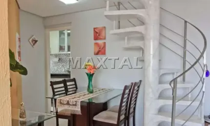 Cobertura duplex 103m² venda na parada inglesa, 2 dormitórios, 3 banheiros e 2 vagas.
