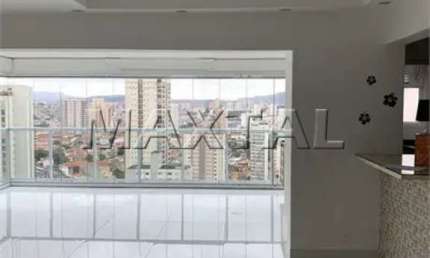 Apartamento 95m² para alugar Santana, 2 dormitórios, 3 banheiros, 2 vagas fixas.