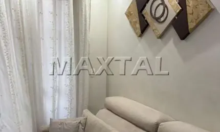 Apartamento com sacada na Vila Amélia, com 2 quartos e 1 vaga, na Vila Amélia.
