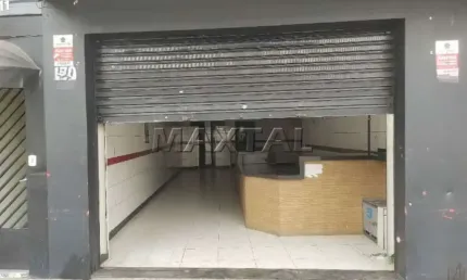 Loja de 160m² para locação, com 2 banheiros, no bairro da Vila Mazzei.