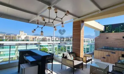 Cobertura com 3 quartos à venda na rua escritor elie wiesel, recreio dos bandeirantes, rio de janeiro, 145 m2 por r$ 1.500.000