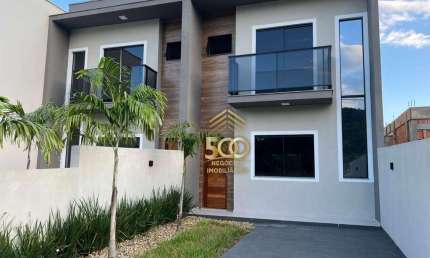Sobrado com 3 dormitórios à venda, 99 m² por R$ 500.000 - Forquilhas  Lisboa 3 - São José/SC