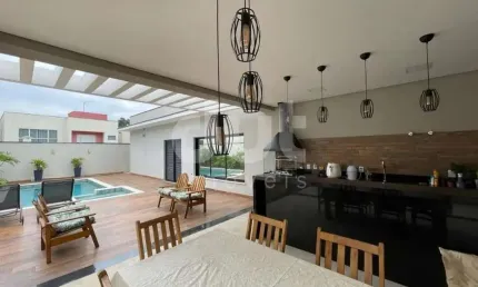 Casa em condomínio fechado com 3 quartos à venda na rua líbero badaró, 19, jardim green park residence, hortolândia, 234 m2 por r$ 1.850.000