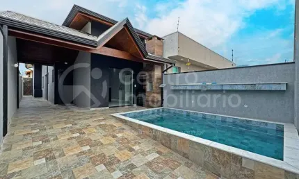 Casa à venda com piscina e 2 quartos em peruíbe, no bairro flora rica