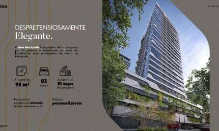 Lançamento em Petrópolis com 3 suítes e 3 vagas. Empreendimento Inteligente