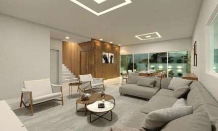 Casa Duplex de alto padrão com fino acabamento no Monte Carlo com 4 suítes e área gourmet em 271m² de área construída em fase de acabamento.