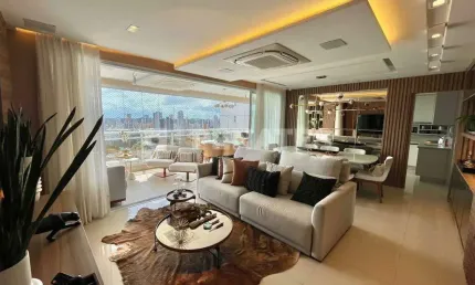 Apartamento no sports garden com 3 suítes + escritório, varanda gourmet com 170m² - 100% mobiliado.