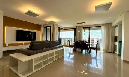 Belíssimo apartamento mobiliado com 135 m² e 3 suítes à venda no jardim olhos d água
