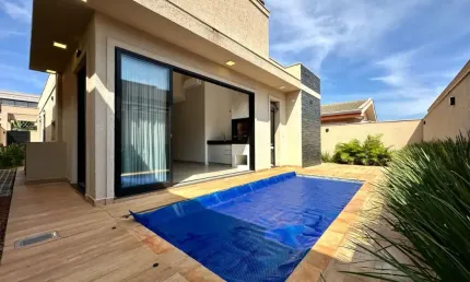 Casa térrea com 3 suítes e escritório à venda no condomínio bella citta em ribeirão preto / sp
