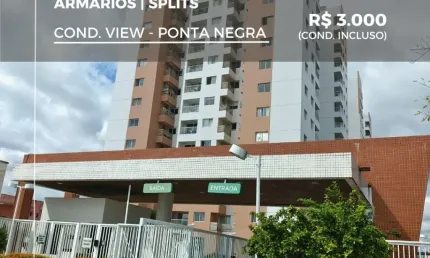 Apartamento com 2 quartos para alugar na Rua Raimundo Nonato de Castro, 550, Ponta Negra, Manaus
