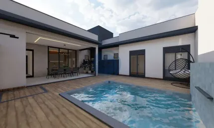 Casa no condomínio milano Indaiatuba-SP, Bairro Residencial Milano, 184m² de Área Privativa