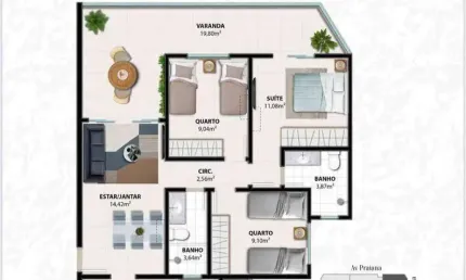 Apartamento com 3 dormitórios à venda por r$ 935.000,00 - praia do morro - guarapari/es