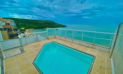Cobertura com 4 quartos e DCE frente p/ mar à venda na Praia do Morro - Guarapari