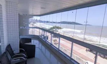 Apartamento com 4 quartos frente p/ mar à venda na praia do morro - guarapari/es