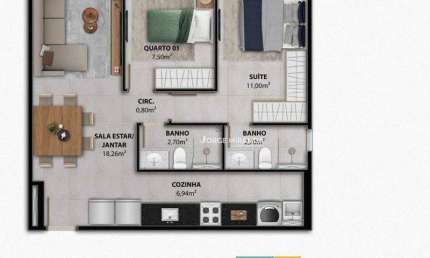 Apartamento com 2 dormitórios à venda, 63 m² por R$ 754.391,27 - Centro - Guarapari/ES