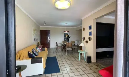 Apartamento com 3 dormitórios, Sala Ampla para 2 Ambientes e Varanda à venda, 140 m² por R$ 650.000 - Manaíra - João Pessoa/PB