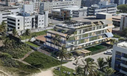 Flat com Vista para o Mar da Cobertura com 1 dormitório, Sala e Varanda Integradas à venda, 25 m² por R$ 630.000 - Bessa - João Pessoa/PB
