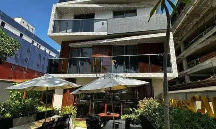 Flat com 1 dormitório, sala e cozinha americana integradas, varanda com vista agradável à venda, 21 m² por R$ 475.000 - Bessa - João Pessoa/PB