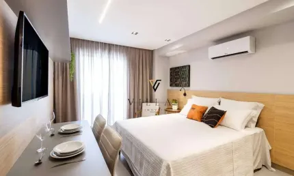 Apartamento com 1 dormitório, sala e cozinha americana integradas, com varanda à venda, 29 m² por R$ 475.000 - Bessa - João Pessoa/PB