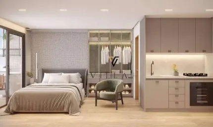 Flat com 1 dormitório, sala, cozinha e varanda gourmet integradas à venda, 29 m² por r$ 351.352 - intermares - cabedelo/pb